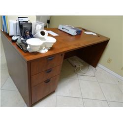 Burl Mica Desk w/Credenza