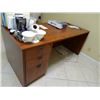 Image 1 : Burl Mica Desk w/Credenza