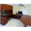 Image 2 : Mahogany U-Desk w/Upper * Conference End