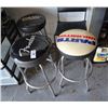 Image 1 : 3 Chrome Swivel Top Stools - 3 Times the Money