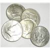 Image 1 : 5 TOTAL SILVER KENNEDY HALF DOLLARS 1965-1968 *MIXED DATES & GRADES*!! SILVER HALF DOLLARS CAME OUT