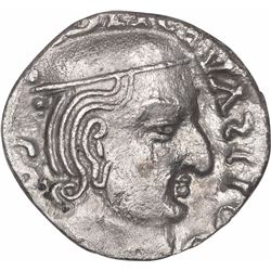 Silver Drachma Coin of Viradaman of Kardamaka Family of Western Kshatrapas.