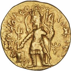 Gold Dinara Coin of Kushan Dynasty of Vasudeva I.