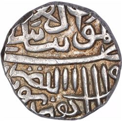Silver One Rupee Coin of Qutb ud Din Bahadur Shah II of Gujarat Sultanate.