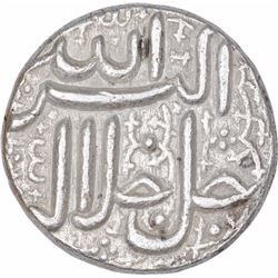 Silver One Rupee Coin of Akbar of Ahmadabad Mint of Bahman Month.
