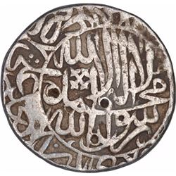 Silver One Rupee Coin of Akbar of Hadrat Delhi Mint.
