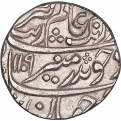 Silver One Rupee Coin of Aurangzeb Alamgir of Islamabad Mint.