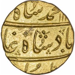Gold Mohur Coin of Muhammad Shah of Surat Mint.