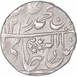 Silver One Rupee Coin of Daulat Rao of Gwalior Fort Mint of Gwalior State.
