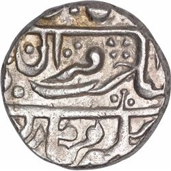 Silver One Rupee Coin of Ram Singh II of Qila Shahabad Mint of Kotah State.