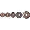 Image 2 : Set of Five Copper Kori Coins of Vijayrajji of Kutch State.