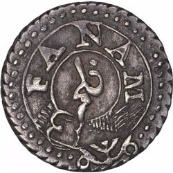 Silver One Fanam Coin of Madras Presidency.