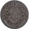 Image 2 : Copper One Twelfth Anna Coin of East India Company of Calcutta Mint of 1848.