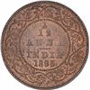 Image 1 : Copper One Twelfth Anna Coin of Victoria Empress of Calcutta Mint of 1895.