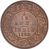 Image 1 : Copper One Twelfth Anna Coin of Victoria Empress of Calcutta Mint of 1895.