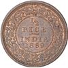 Image 1 : Copper Half Pice Coin of Victoria Empress of Calcutta Mint of 1889.