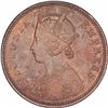 Image 2 : Copper One Quarter Anna Coin of Victoria Empress of Bombay Mint of 1889.