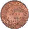 Image 1 : Copper One Quarter Anna Coin of King Edward VII of Calcutta Mint of 1904.
