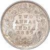 Image 1 : Silver Two Annas Coin of Victoria Queen of Calcutta Mint of 1862.