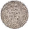 Image 1 : Silver Two Annas Coin of Victoria Empress of Calcutta Mint of 1878.