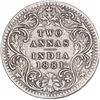 Image 1 : Rare Silver Two Annas Coin of Victoria Empress of Calcutta Mint of 1881.