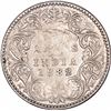 Image 1 : Silver Two Annas Coin of Victoria Empress of Bombay Mint of 1882.