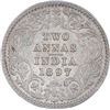 Image 1 : Silver Two Annas Coin of Victoria Empress of Calcutta Mint of 1897.