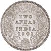 Image 1 : Silver Two Annas Coin of Victoria Empress of Calcutta Mint of 1901.