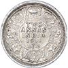 Image 1 : Silver Two Annas Coin of King George V of Calcutta Mint of 1911.