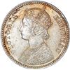 Image 2 : Silver Quarter Rupee Coin of Victoria Empress of Calcutta Mint of 1877.