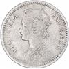Image 2 : Rare Silver Quarter Rupee Coin of Victoria Empress of Calcutta Mint of 1883.