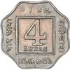 Image 1 : Cupro Nickel Four Anna Coin of King George V of Bombay Mint of 1920.