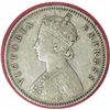 Image 2 : Silver Half Rupee Coin of Victoria Empress of Bombay Mint of 1884.