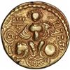 Image 2 : Very Rare Gold Dinar Coin of Gupta Dynasty of Samudragupta of King and Queen Type.