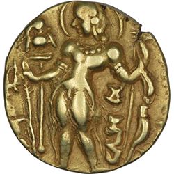 Rare Gold Dinar Coin of Gupta Dynasty of Chandragupta II of Archer Type.
