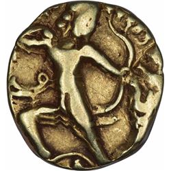 Very Rare Gold Dinar Coin of Kushan Dynasty of Chandragupta II of Lion Slayer Type.