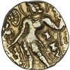 Image 1 : Very Rare Gold Dinar Coin of Gupta Dynasty of Purugupta of Chakra Type.