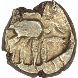 Gold Fanam Coin of Chalukyas of Kalyana of Boar Type.