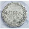 Image 2 : Silver One Rupia Coin of Pedro V of Goa of India Portuguese.