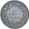 Image 1 : Copper One Twelfth Anna Coin of Victoria Empress of Calcutta Mint of 1877.