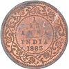 Image 1 : Copper One Twelfth Anna Coin of Victoria Empress of Bombay Mint of 1883.