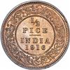 Image 1 : Bronze Half Pice Coin of King George V of Calcutta Mint of 1916.
