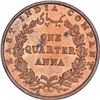 Image 2 : Copper One Quarter Anna Coin of East India Company of Calcutta Mint of 1835.