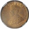 Image 2 : Copper One Quarter Anna Coin of King George V of Calcutta Mint of 1911.