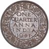 Image 1 : Bronze One Quarter Anna Coin of King George VI of Bombay Mint of 1941.