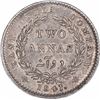 Image 2 : Rare Silver Two Annas Coin of Victoria Queen of Calcutta Mint of 1841.