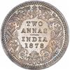 Image 1 : Silver Two Annas Coin of Victoria Empress of Calcutta Mint of 1878.