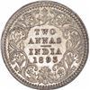 Image 1 : Silver Two Annas Coin of Victoria Empress of Calcutta Mint of 1893.