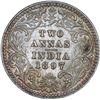 Image 1 : Silver Two Annas Coin of Victoria Empress of Calcutta Mint of 1897.