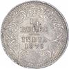 Silver Quarter Rupee Coin of Victoria Empress of Calcutta Mint of 1879.